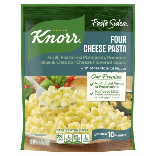 Knorr Pasta Sides Four Cheese Pasta, 4.1 oz