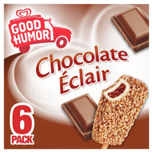 Good Humor Frozen Chocolate Eclair Dessert Bars, 3 fl oz, 6 count