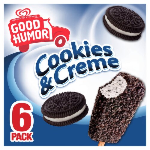 Good Humor Frozen Cookies and Creme Dessert Bar, 2.75 fl oz, 6 count