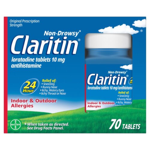 Claritin Non-Drowsy Original Prescription Strength Tablets, 10 mg, 70 count