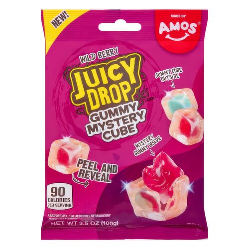 Juicy Drop Wild Berry Gummy Mystery Cube Candy, 3.5 oz