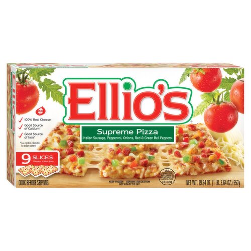 Ellio's Supreme Pizza, 9 count, 19.64 oz