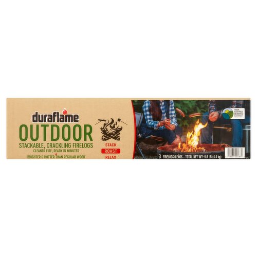 Duraflame Outdoor Stackable Crackling Firelogs, 3 count