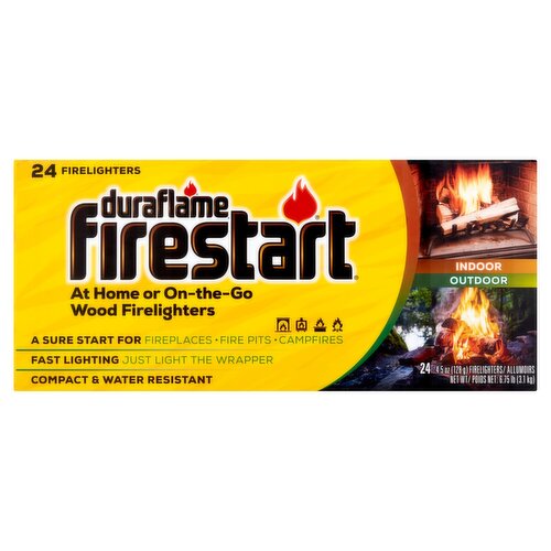 Duraflame Firestart At Home or On-the-Go Wood Firelighters, 4.5 oz, 24 count