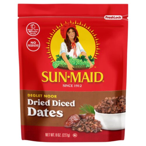 Sun-Maid Deglet Noor Dried Diced Dates, 8 oz