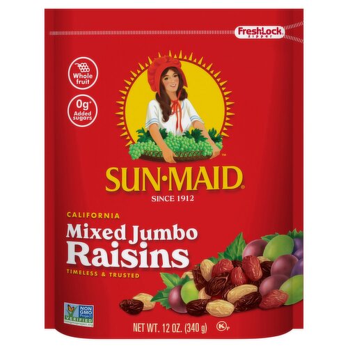 Sun-Maid California Mixed Jumbo Raisins, 12 oz