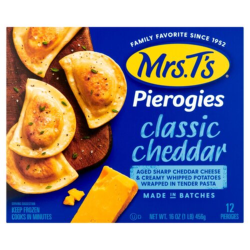 Mrs. T's Classic Cheddar Pierogies, 12 count, 16 oz