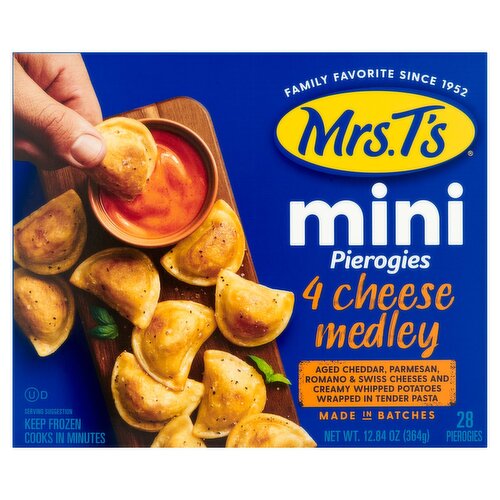 Mrs. T's 4 Cheese Medley Mini Pierogies, 28 count, 12.84 oz