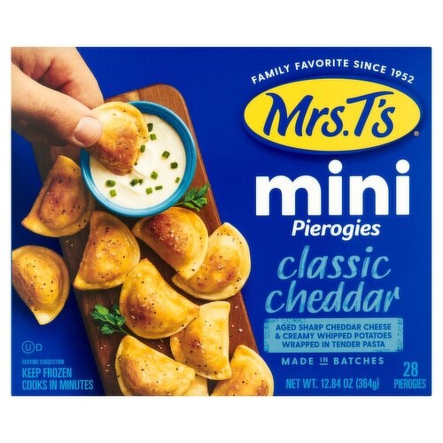 Mrs. T's Minis Classic Cheddar Pierogies, 28 count, 12.84 oz