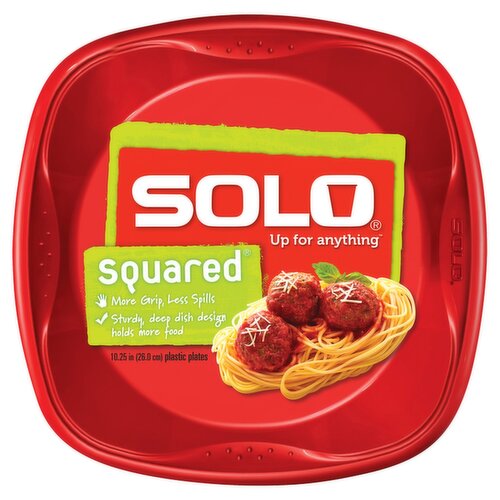 Solo Up for Anything Squared 10.25 in Plastic Plates