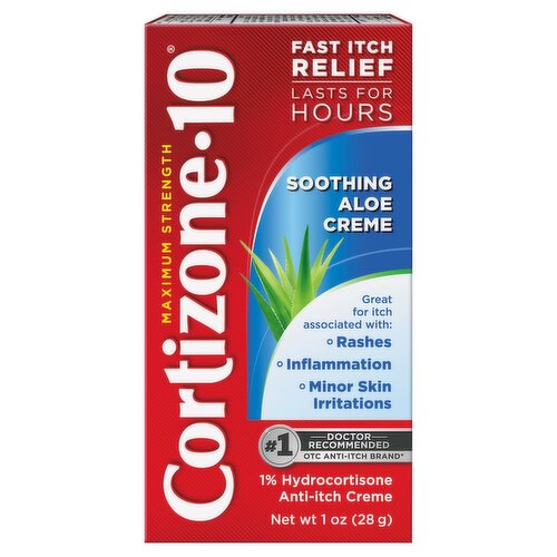 Cortizone-10 Maximum Strength Soothing Aloe Anti-Itch Creme, 1 oz