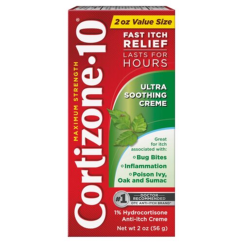 Cortizone-10 Maximum Strength Ultra Soothing Anti-Itch Creme Value Size, 2 oz