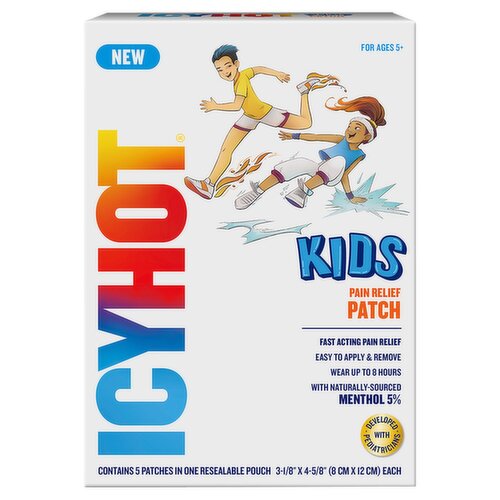 Icy Hot Kids Pain Relief Patch, For Ages 5+, 5 count