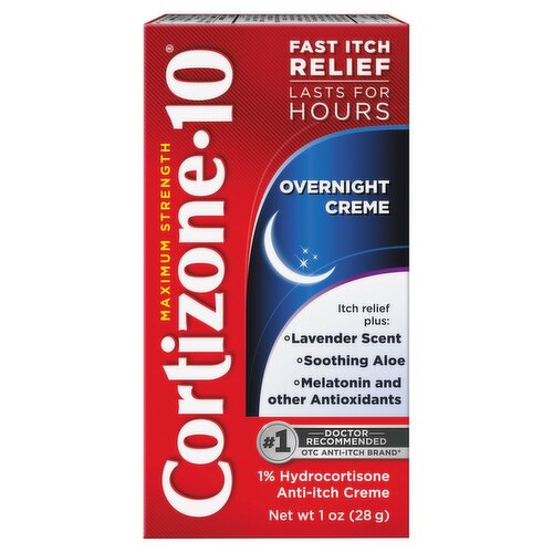 Cortizone-10 Maximum Strength Overnight Anti-Itch Creme, 1 oz