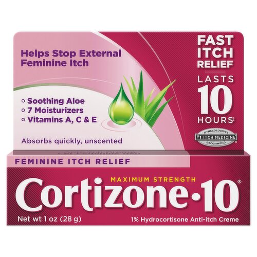 Cortizone-10 Maximum Strength Feminine Itch Relief Creme, 1 oz