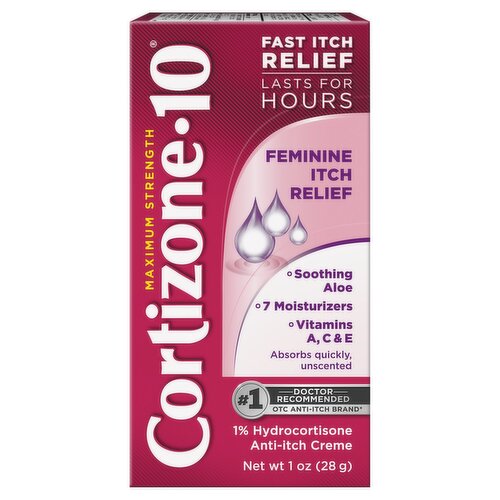 Cortizone-10 Maximum Strength Feminine Itch Relief Anti-Itch Creme, 1 oz