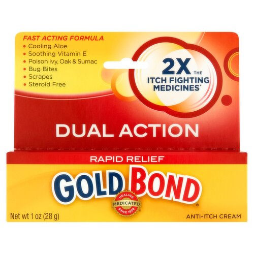 Gold Bond Dual Action Rapid Relief Anti-Itch Cream, 1 oz