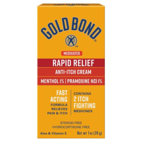 Gold Bond Medicated Rapid Relief Anti-Itch Cream, 1 oz, 2 count