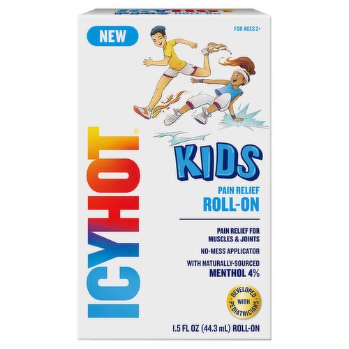 Icy Hot Kids Pain Relief Roll-On, For Ages 2+, 1.5 fl oz