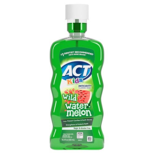 ACT Kids Wild Watermelon Anticavity Fluoride Rinse, 16.9 fl oz