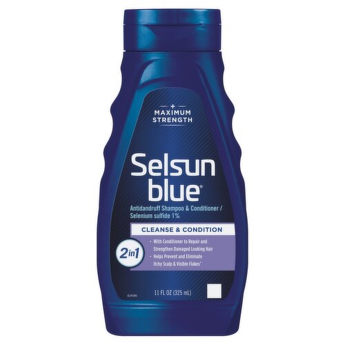 Selsun Blue 2in1 Maximum Strength Antidandruff Shampoo & Conditioner, 11 fl oz