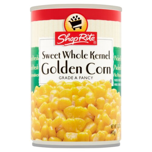 ShopRite Sweet Whole Kernel Golden Corn, 15.25 oz