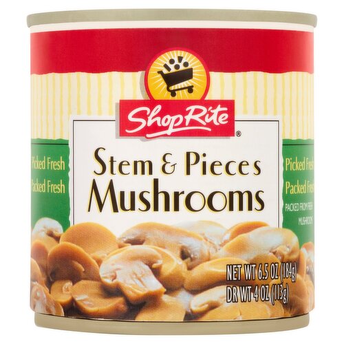 ShopRite Stem & Pieces Mushrooms, 6.5 oz