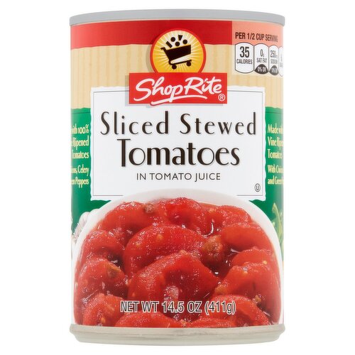 ShopRite Sliced Stewed Tomatoes in Tomato Juice, 14.5 oz