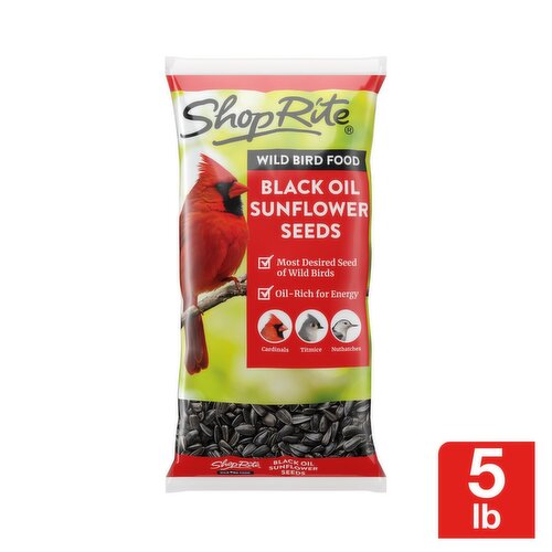 ShopRite Black Oil Sunflower Seeds Wild Bird Food, 5 lb