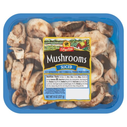 ShopRite Sliced Mushrooms, 8 oz