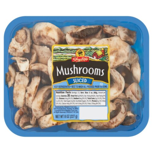 ShopRite Sliced Mushrooms, 8 oz