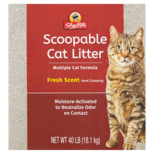 ShopRite Fresh Scent Hard Clumping Scoopable Cat Litter, 40 lb