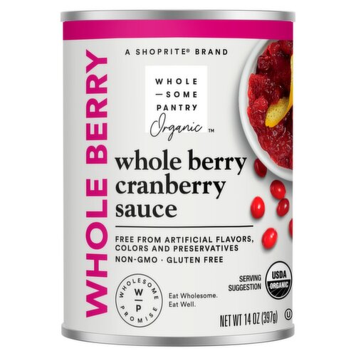 Wholesome Pantry Organic Whole Berry Cranberry Sauce, 14 oz