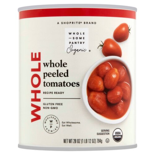 Wholesome Pantry Organic Whole Peeled Tomatoes, 28 oz 