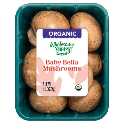 Wholesome Pantry Organic Baby Bella Mushrooms, 8 oz