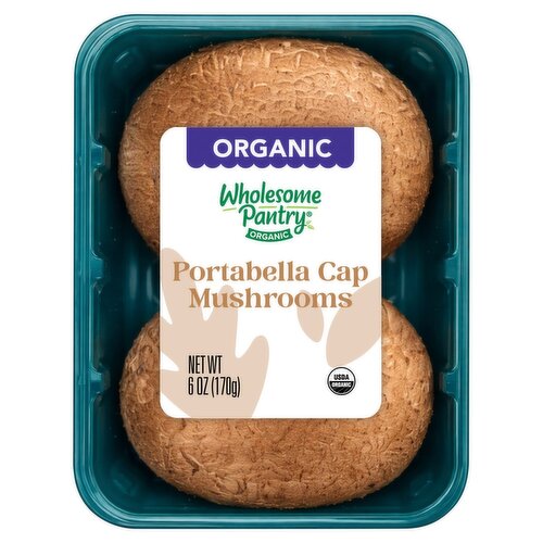 Wholesome Pantry Organic Portabella Cap Mushrooms, 6 oz