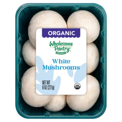 Wholesome Pantry Organic White Mushrooms, 8 oz