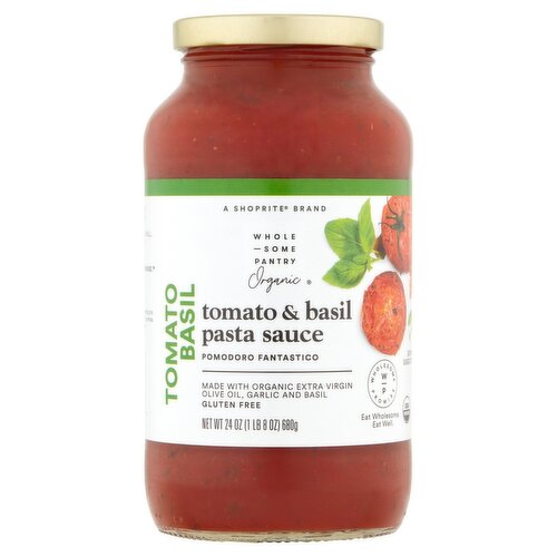 Wholesome Pantry Organic Tomato & Basil Pasta Sauce, 24 oz