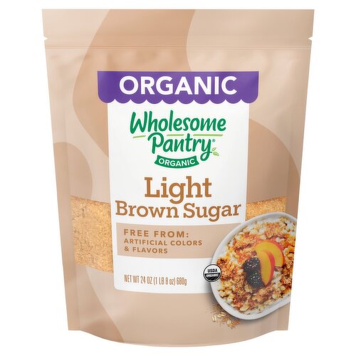 Wholesome Pantry Organic Light Brown Sugar, 24 oz
