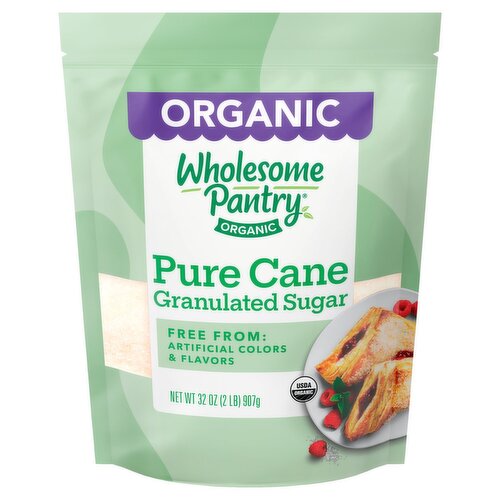 Wholesome Pantry Organic Pure Cane Granulated Sugar, 32 oz