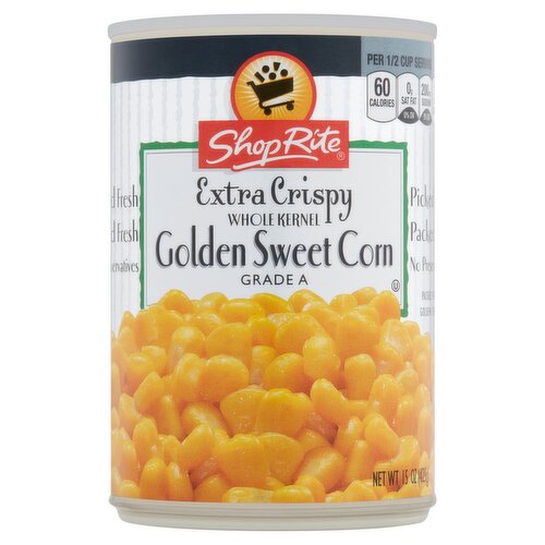 ShopRite Extra Crispy Whole Kernel Golden Sweet Corn, 15 oz