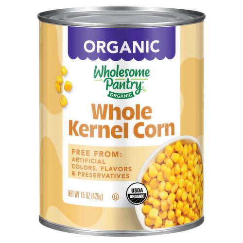 Wholesome Pantry Organic Whole Kernel Corn, 15 oz