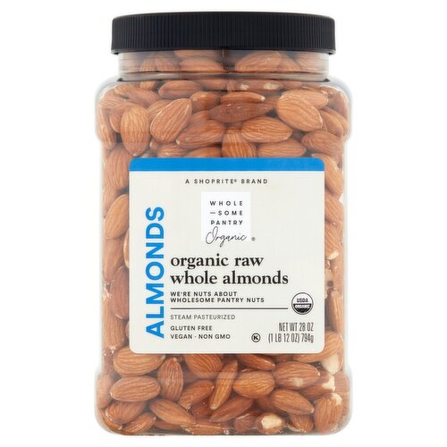 Wholesome Pantry Organic Raw Almonds, 28 oz