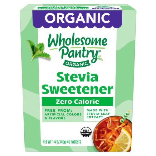 Wholesome Pantry Organic Zero Calorie Stevia Sweetener, 40 count, 1.4 oz