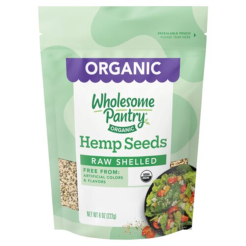 Wholesome Pantry Organic Raw Shelled Hemp Seeds, 8 oz