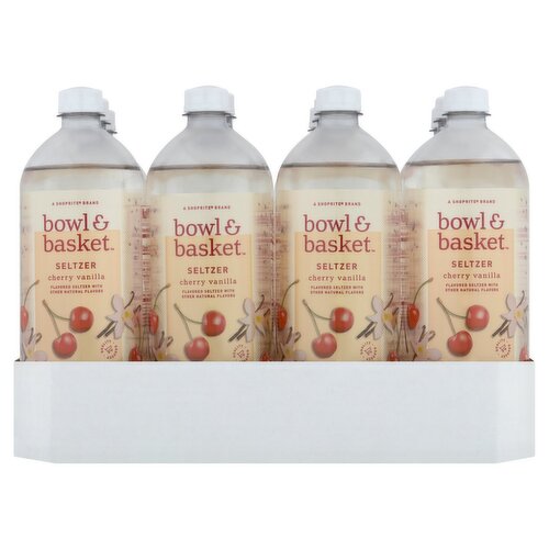 Bowl & Basket Cherry Vanilla Seltzer, 33.8 fl oz, 12 count