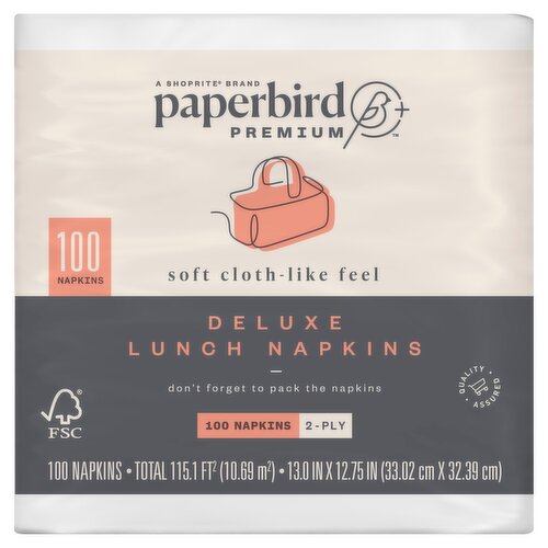 Paperbird Premium 2-Ply Deluxe Lunch Napkins, 100 count