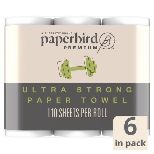 Paperbird Premium Ultra Strong Paper Towel, 110 sheets per roll, 6 count