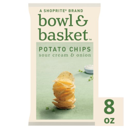 Bowl & Basket Sour Cream & Onion Potato Chips, 8 oz