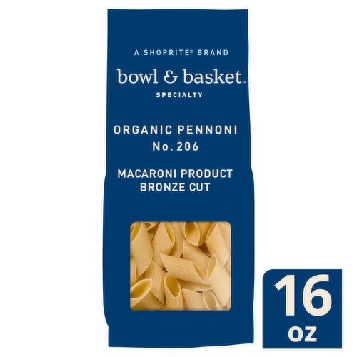 Bowl & Basket Specialty Bronze Cut Organic Pennoni No. 206 Pasta, 16 oz